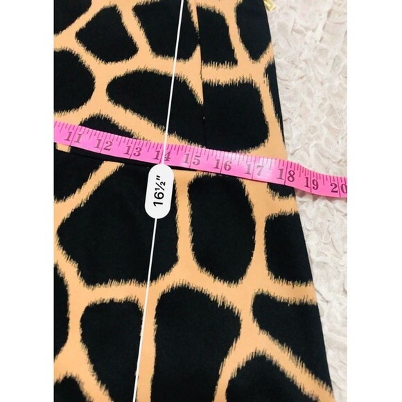 Michael Kors black beige Animal Print Skirt size 2 baddie streetwear academia - Picture 4 of 9